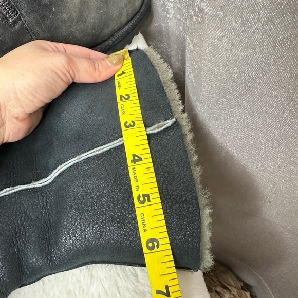 NEW ASH Yorki 100% Lamb Fur Wedge Leather Boots Black Women’s Sz EU 35 - Picture 10 of 11